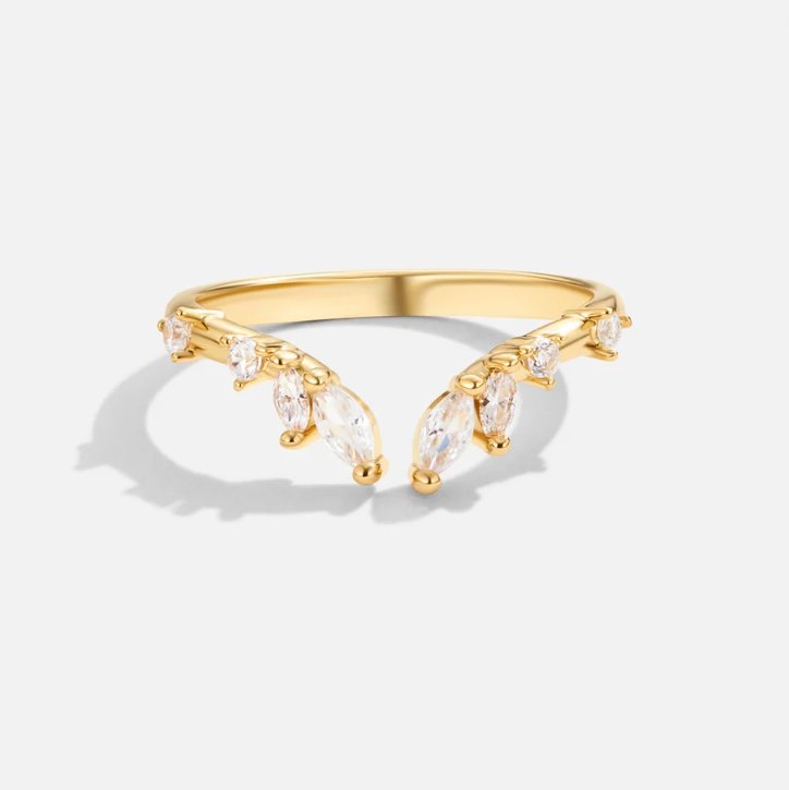 Bague en cristal Serenity Gold pour une brillance durable