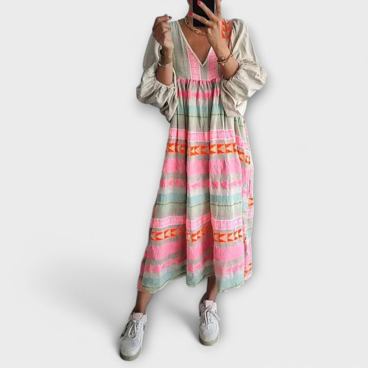 Elfruna - Robe Midi Boho Brodée