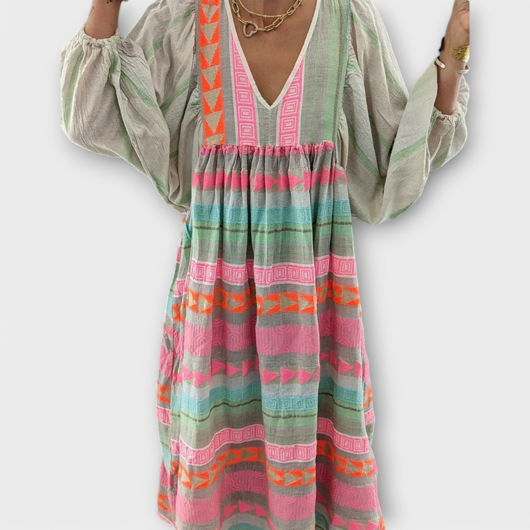Elfruna - Robe Midi Boho Brodée