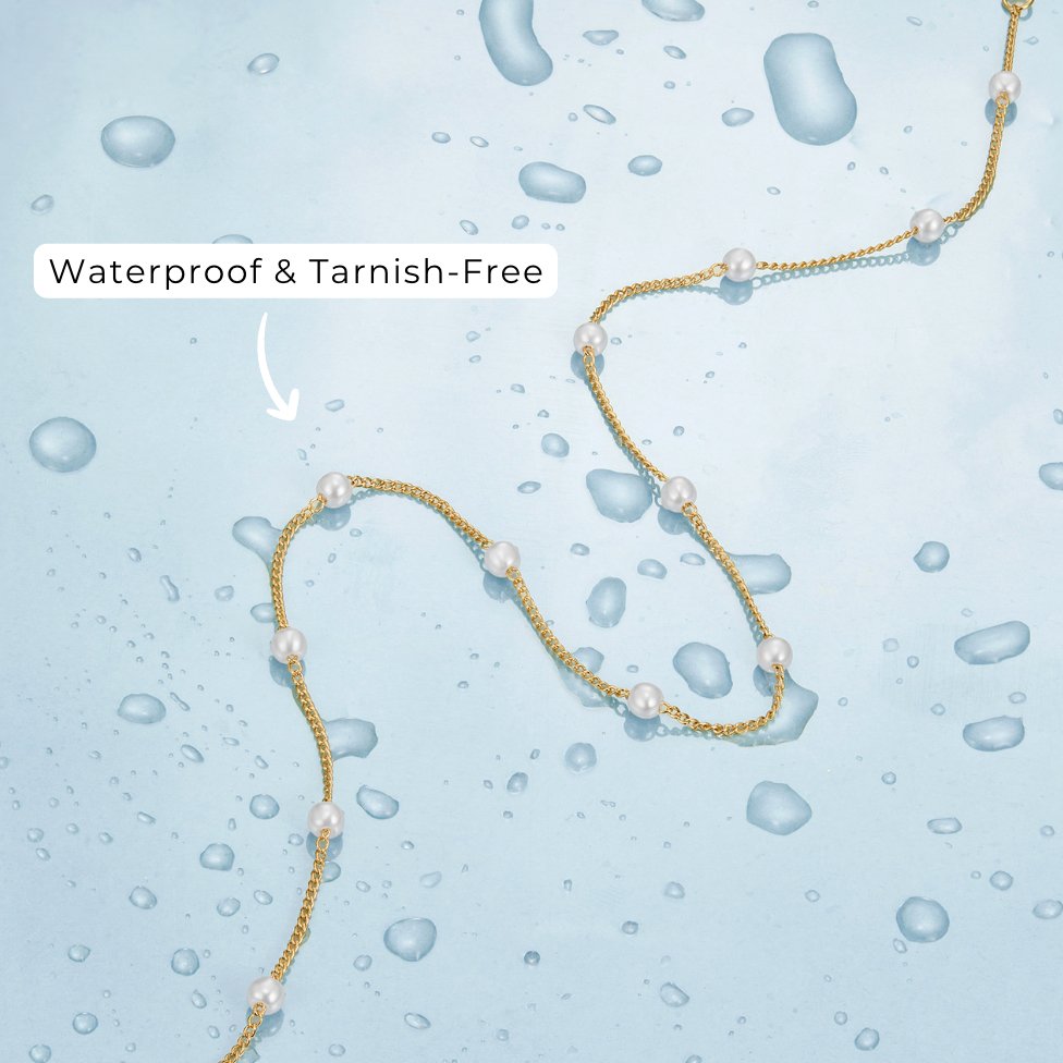 Collier de Perles d'Or Reine