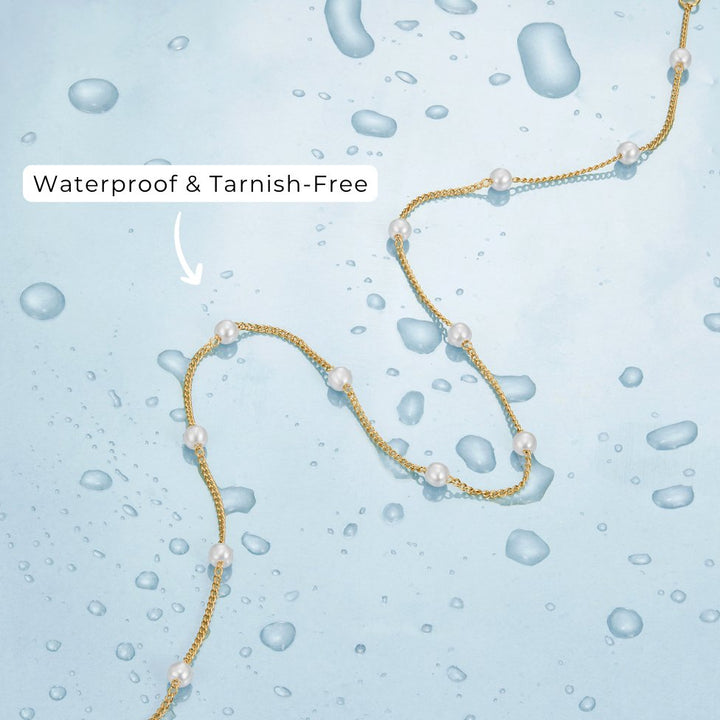 Collier de Perles d'Or Reine