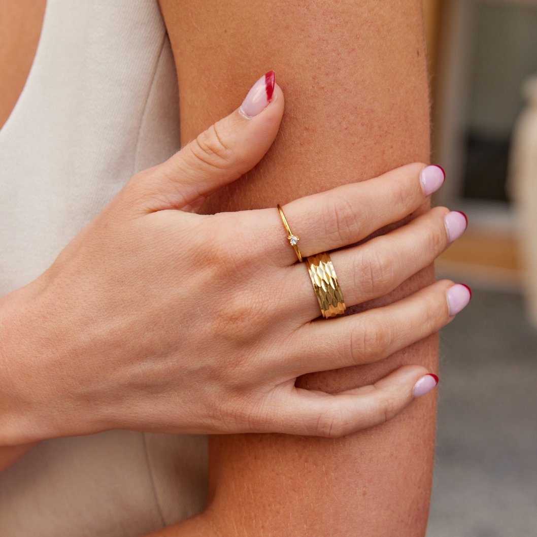 Bague en cœur en cristal - Élégance et brillance pour un style raffiné