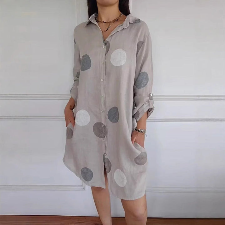 Melina - Élégante Robe Chemise Imprimée