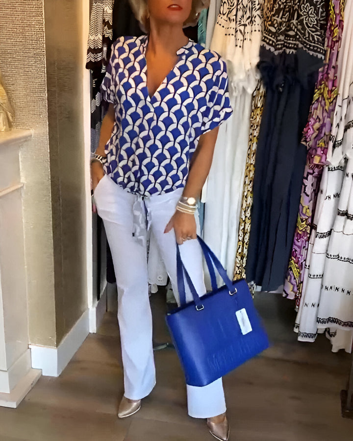 Elena - Haut Décontracté Imprimé