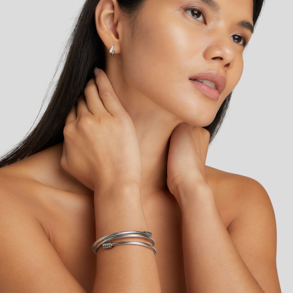 Bracelet en argent torsadé